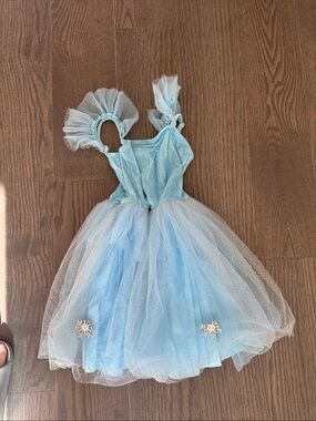 Sparkling Light Blue Princess Tulle Costume Dress for Kids